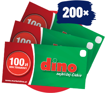 Karta podarunkowa do Dino o wartości 300 zł