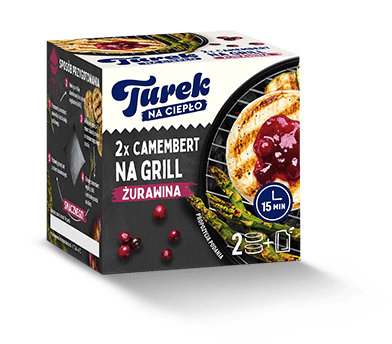 Turek Camembert na grill z sosem żurawinowym